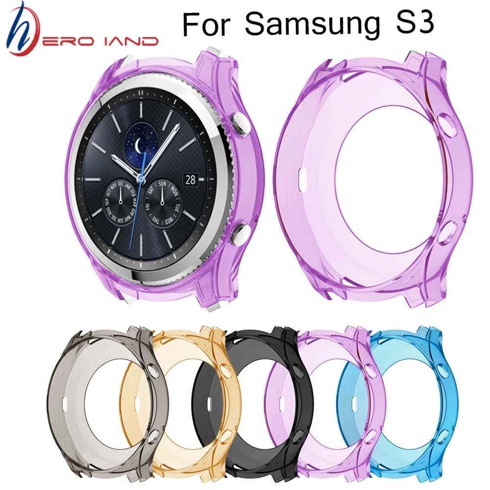 

Case for Samsung Gear S3 frontier Galaxy Watch 46mm Soft TPU All-Around Protective Bumper Shell Cover case Frame Edges Around