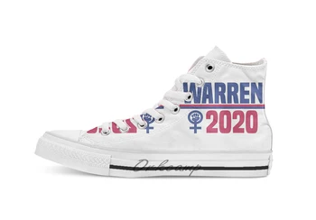 

Elizabeth Warren 2020 Novelty Design breathable casual High Top lace-up Canvas shoes sneakers
