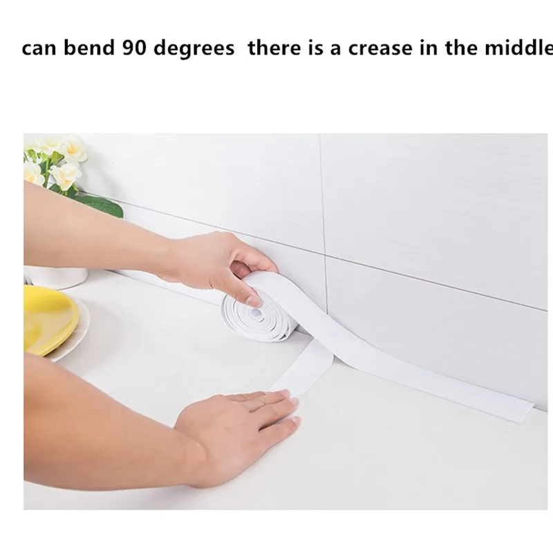 Kitchen Tape PVC Corner Stickers waterproof Mildew Proof Self-adhesive Belt for Bathroom Sinks Wall Edge Line Stickers (3)
