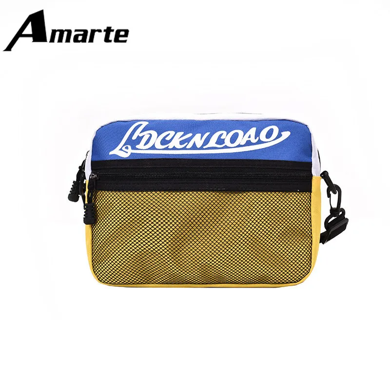 

Amarte 2019 New Canvas Gangfeng Harajuku Collision Color Small Bag Korean Version of The Same Leisure Cross Bags bolsa feminina