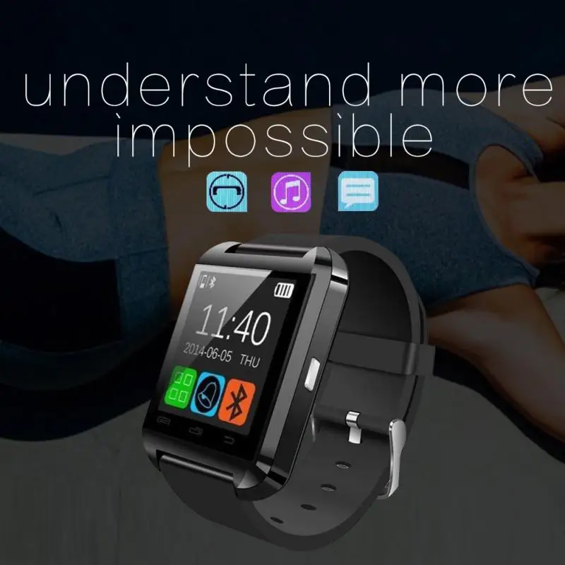

U8 Smart Bluetooth Wrist Watch Fashion Men Women Watch For Android Samsung S4/Note2/3 HTC LG Sony