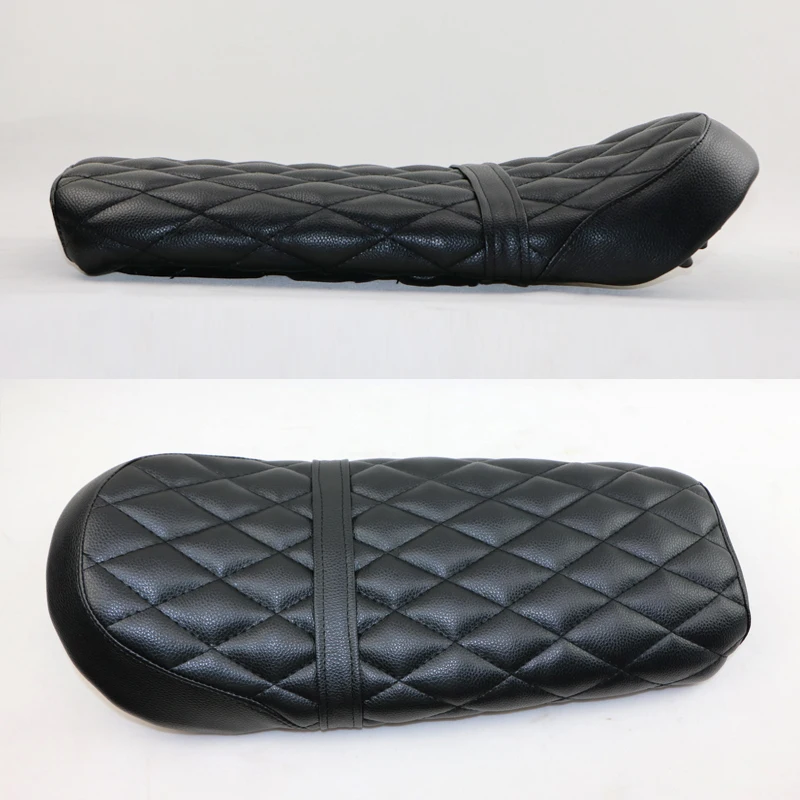 

NEW Handmade BRAT Seat CAFE RACER Seat Vintage Motorcycle Modified Flat Seats Black Diamond-Shaped grid