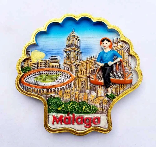 Ручная роспись Малага, Испания 3D магниты на холодильник туристические сувениры холодильник магнитные наклейки украшение дома - Цвет: 003