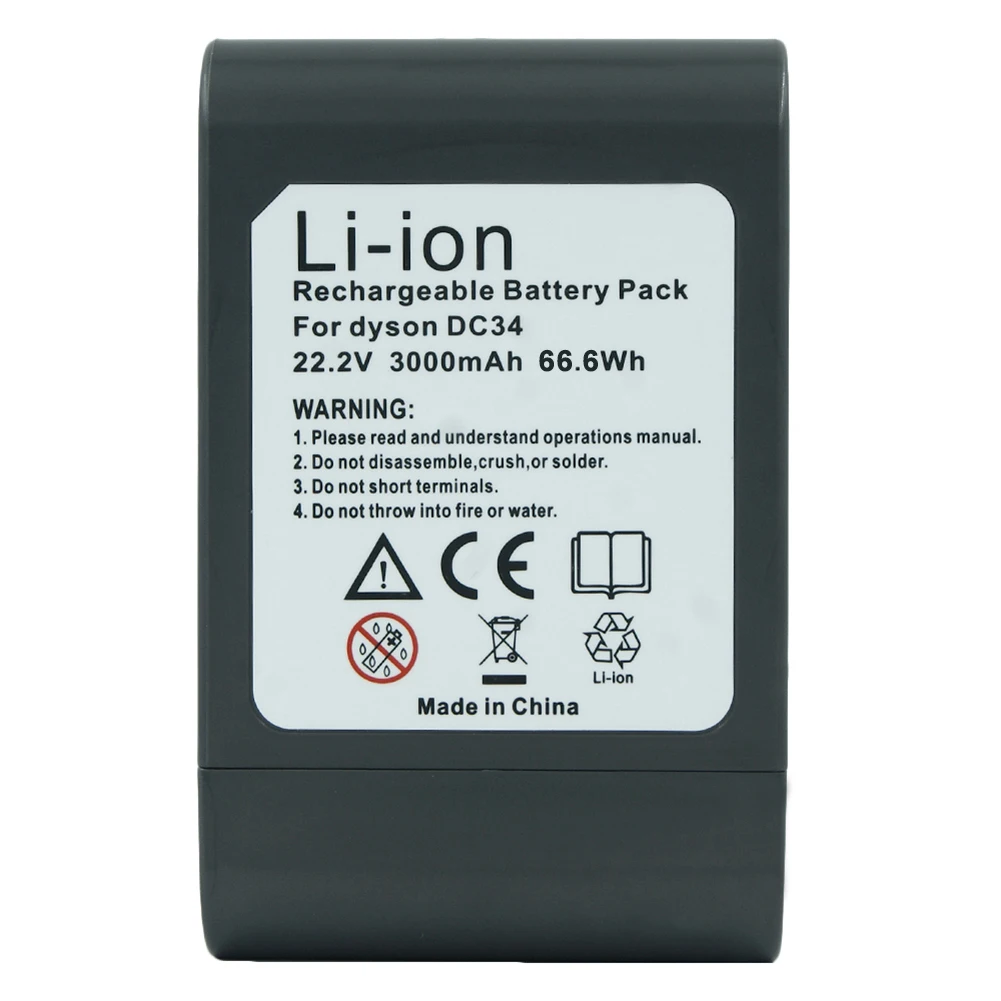 22,2 в 3000 мАч Тип B литиевая аккумуляторная батарея для Dyson DC31 DC35 DC44 DC45 серии DC44 MK2 беспроводной Вакуумный Очиститель