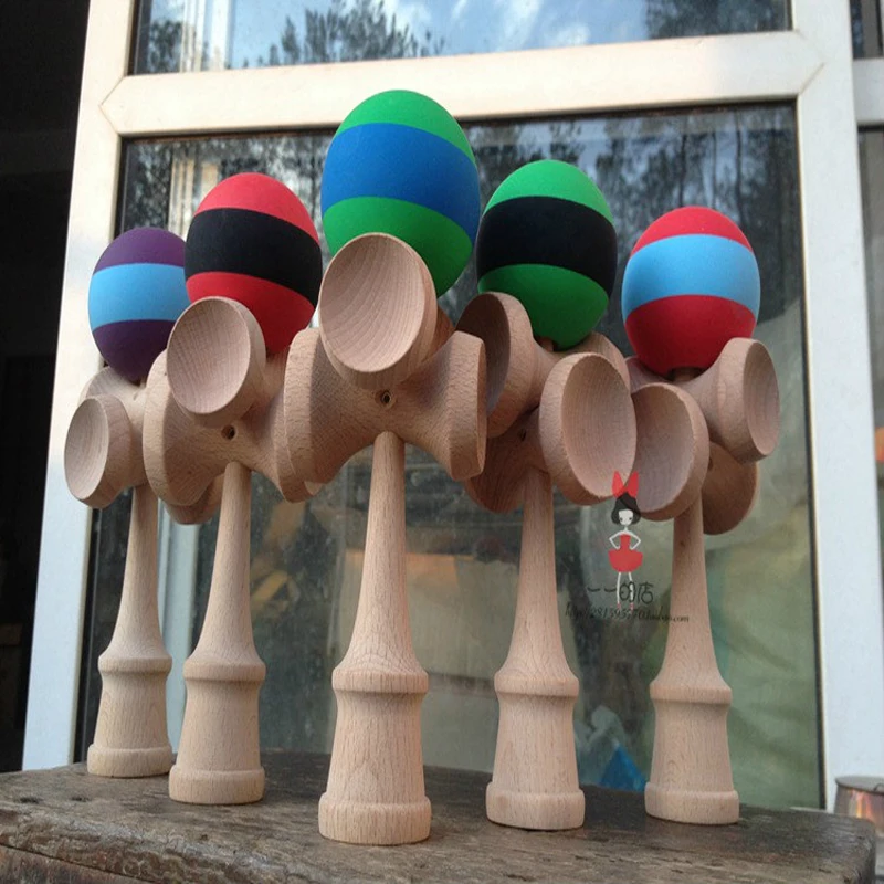 Привлекательные 20 см Kendama забавные японские традиционные деревянные игрушки Kendamas мяч Красочные PU Крашеные деревянные Professional взрослых игрушечные лошадки