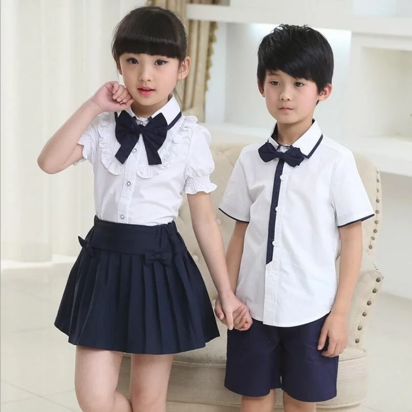 

2018 Summer Toddler Teenage School Boys Girls Clothing Sets 2 Pcs Suit Kindergarten Performance Child Kids Clothes Set JW3787