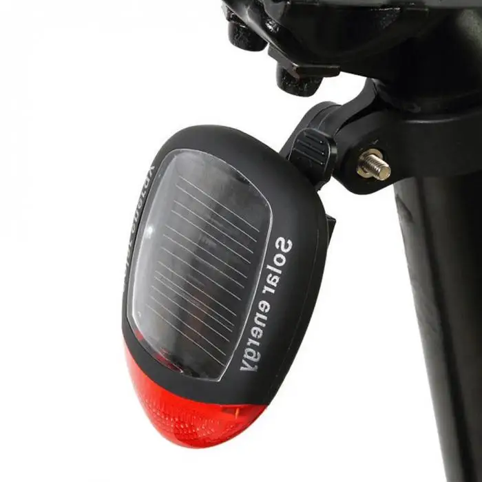 Top Solar LED Bicycle Light Safety Night Cycling Lights Rear Flashlight Bike Lamp Backlight Taillight ASD88 9