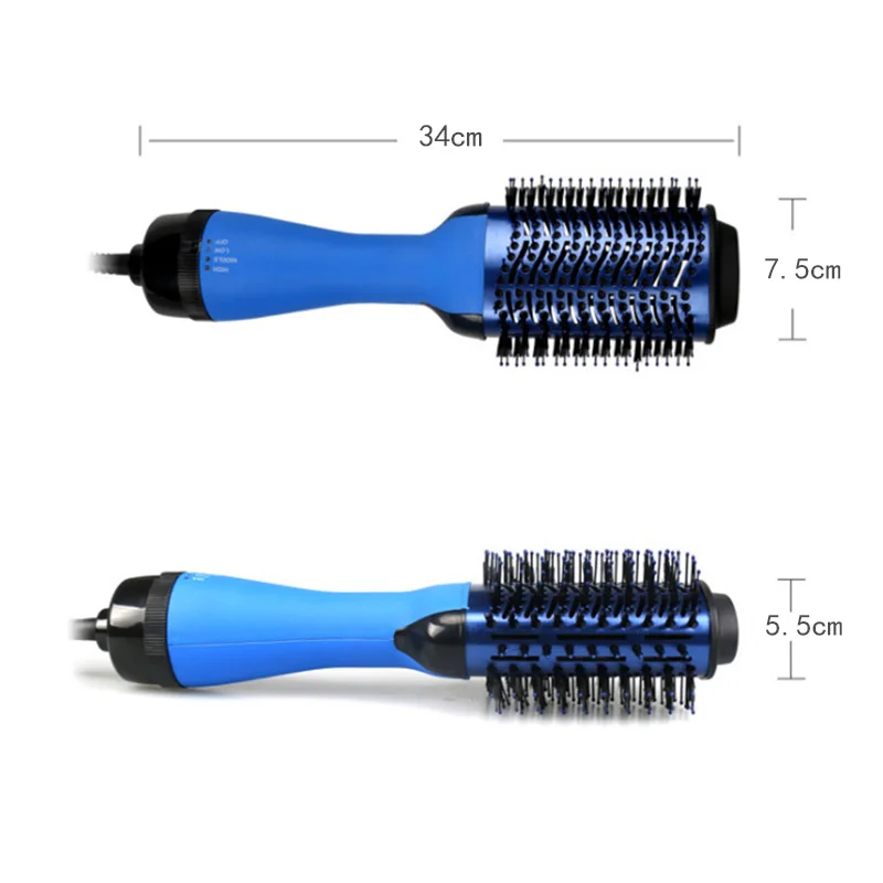 Хит продаж! многофункциональная 2-в-1 шаг Фен-щетка Вращающийся HOT кисточки горячего воздуха щипцы для завивки волос Вращающийся ролик