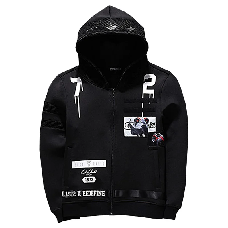 

Big size men plus size of men's hooded cardigan cotton zipper tide oversize students coat big yards jacket men 7XL 8XL