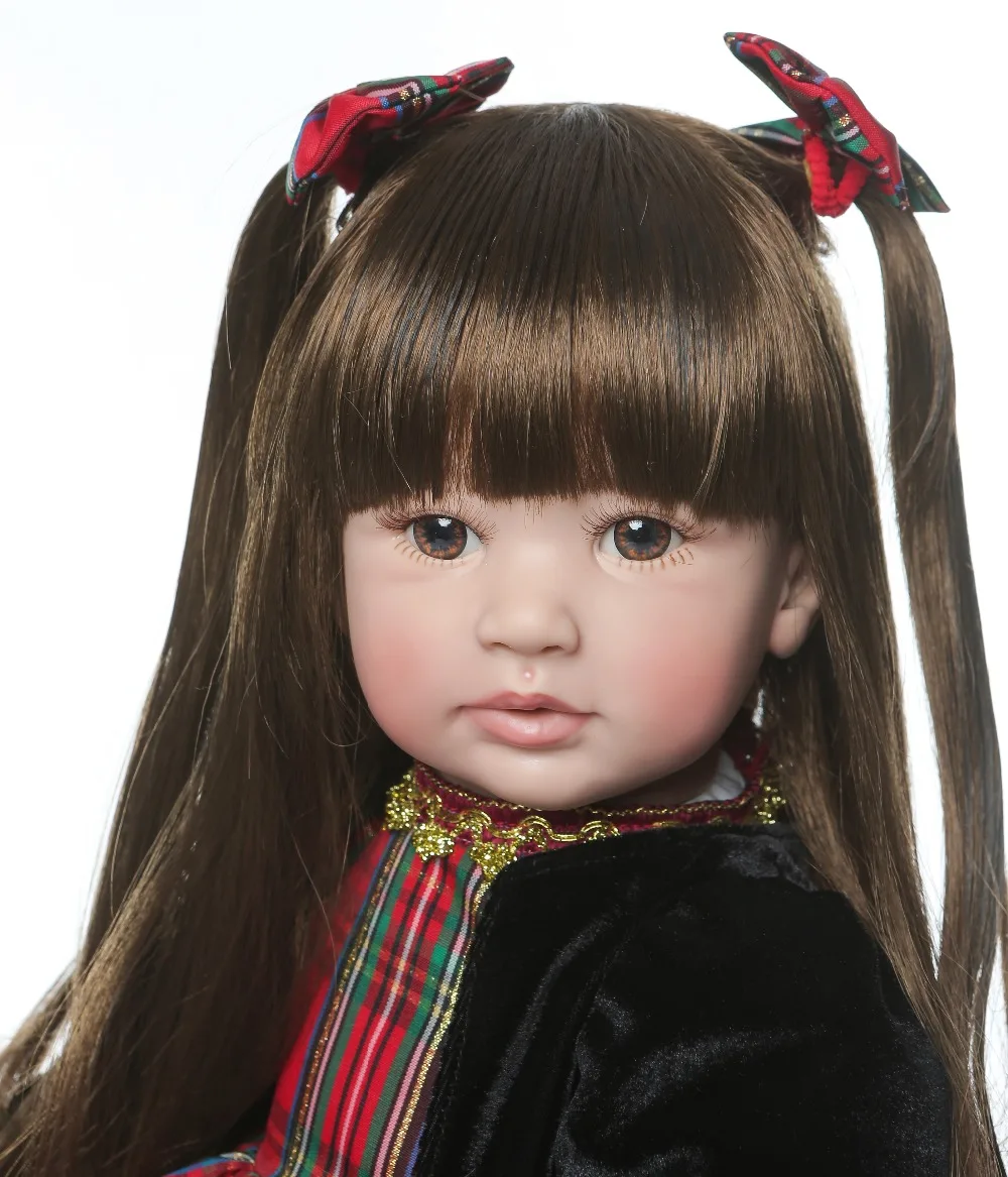 NPK 60 см силиконовые куклы-Реборн, детские куклы, живая Реалистичная кукла Boneca Bebes, Реалистичная настоящая кукла для девочек, кукла-реборн на день рождения, Рождество