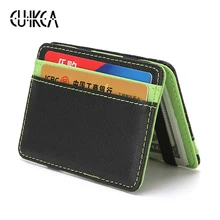 CUIKCA Korean Version Unisex Magic Wallet Money Clips Women Men Wallet Purse Carteira Slim Leather Wallet