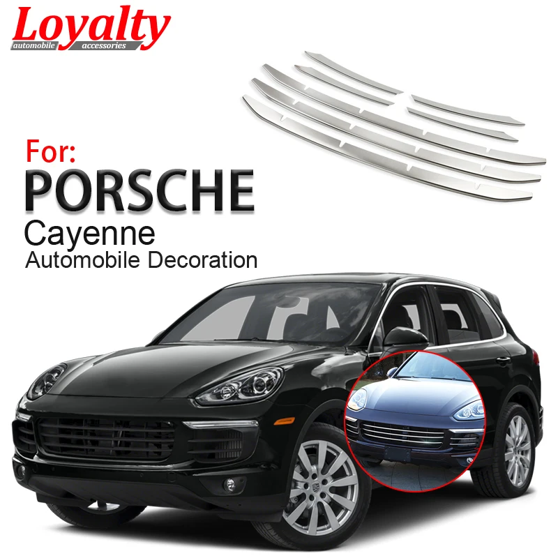 Loyalty for Porsche Cayenne 2015 2016 2017 Front Center Grille Cover Trim Molding Car