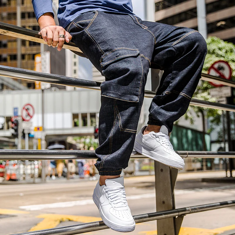 2018 Mens Jeans Plus Size 30 40 42 44 46 Denim Cargo Pants Men's