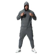 AmberHeard, модный весенне-осенний мужской спортивный костюм, толстовка с капюшоном+ штаны в стиле хип-хоп, спортивный костюм с дырками, комплект из 2 предметов, мужской спортивный костюм