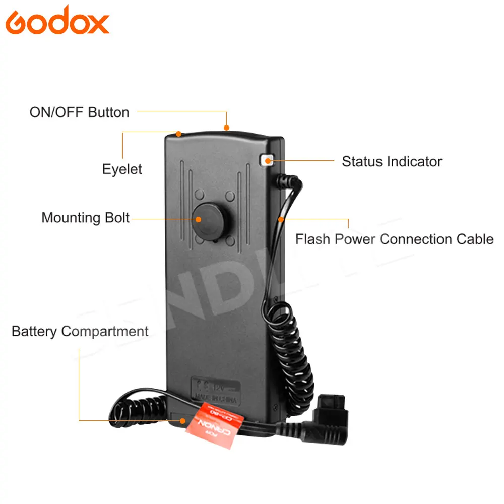 Godox CP 80 External Flash Battery Power Fast Charger Pack For Nikon SB800 SB900 Speedlite Flash