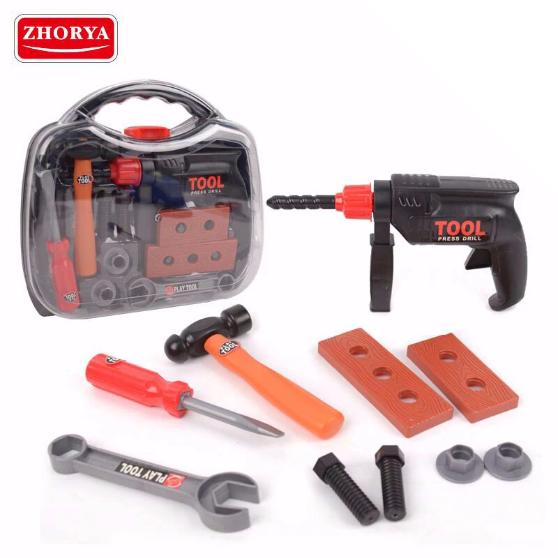 

Zhorya 10pcs/set Repair Tools Toy Play House Drill Toy Baby Early Learning Education Tools Set for Children Boys Gifts