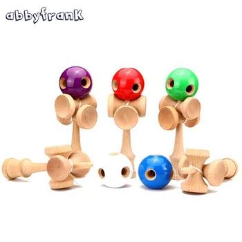 

Abbyfrank 5 Holes 5 Cup Wooden Kendama Traditional Toy Ball Game PU Paint Beech Kendama Juggling Ball Gift For Children Adult