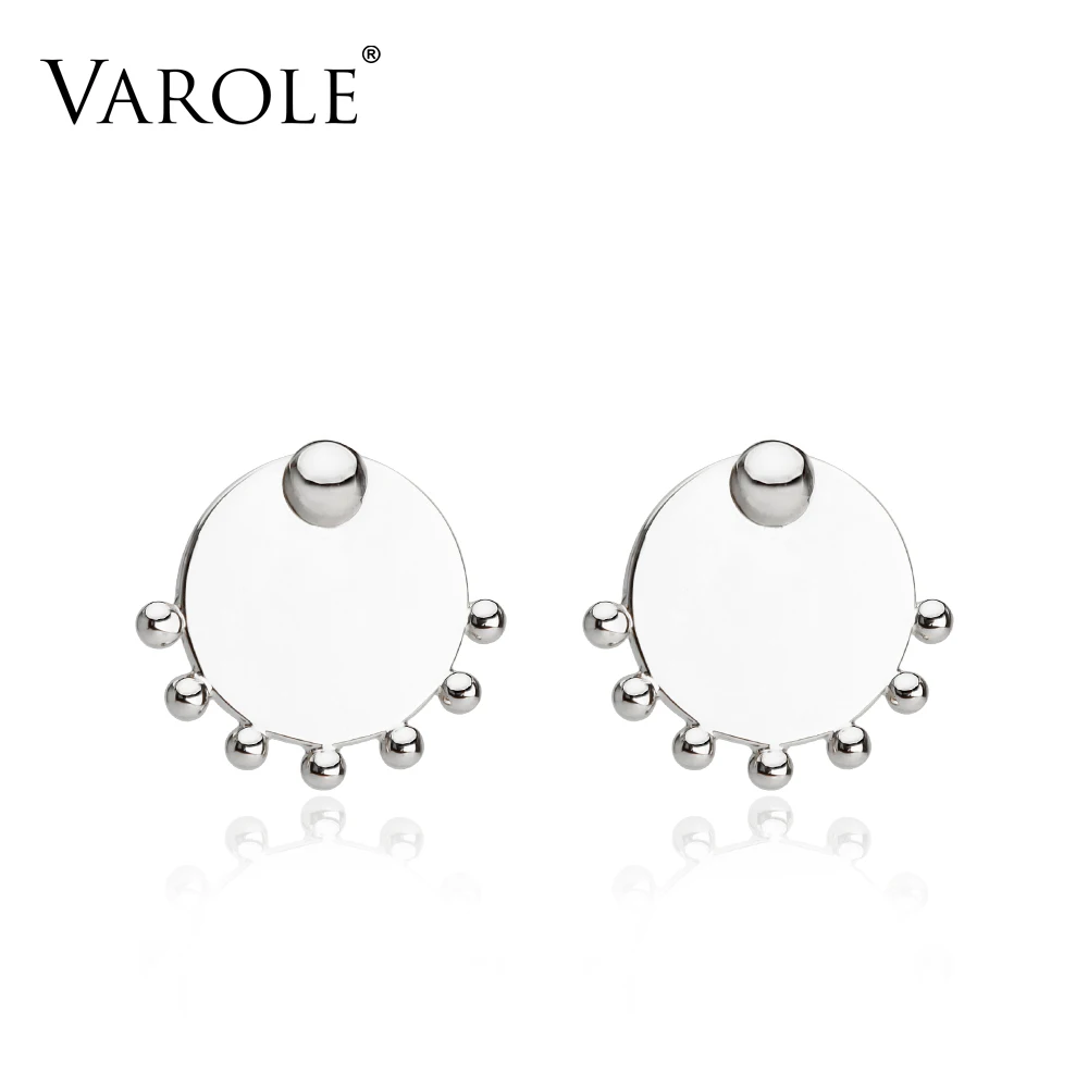 Silver Color Earrins Серьги VAROLE с шариками золотого цвета для женщин, лидер продаж, модные ювелирные изделия, медные серьги Oorbellen Brincos Grandes - Окраска металла: Silver Color Earrins