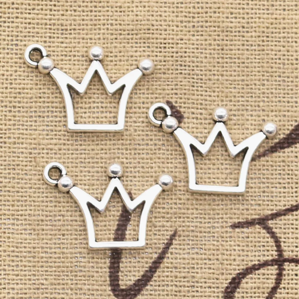 

15pcs Charms crown 20x13mm Antique Making pendant fit,Vintage Tibetan Silver,DIY Handmade Jewelry