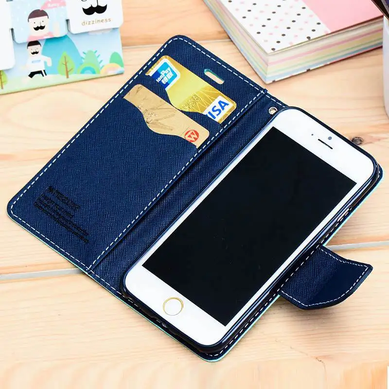 Magnetic Book Wallet Flip Case Cover Stand for iPhone 6 6S