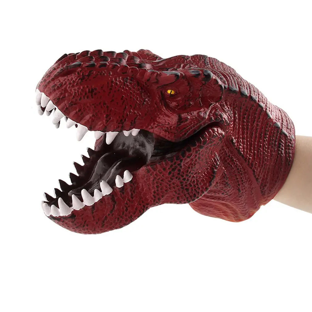 

Dinosaur Hand Puppet Interactive Toy Tyrannosaurus Ox Dinosaur Double Crown Dinosaur Triangle Dinosaur Head Model Toy