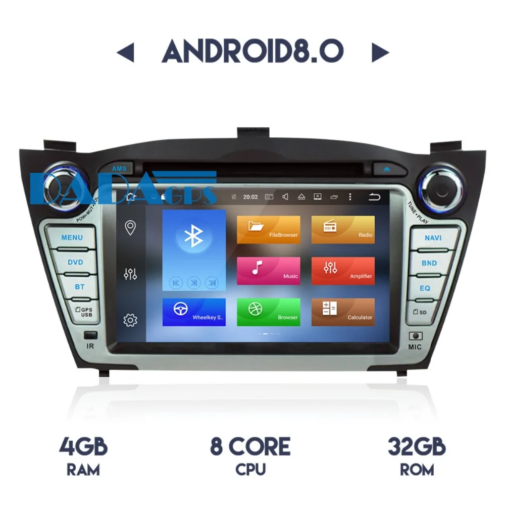 Автомагнитола с DVD плеером Android 8 0 7 1 GPS навигация для Hyundai IX35 Tucson 2009 2015