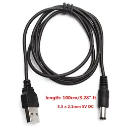 100 см Длина best черный USB Порты и разъёмы 5 В 5,5*2,1 мм DC баррель Мощность Кабельный разъем для Малый электронных устройств usb кабель-удлинитель