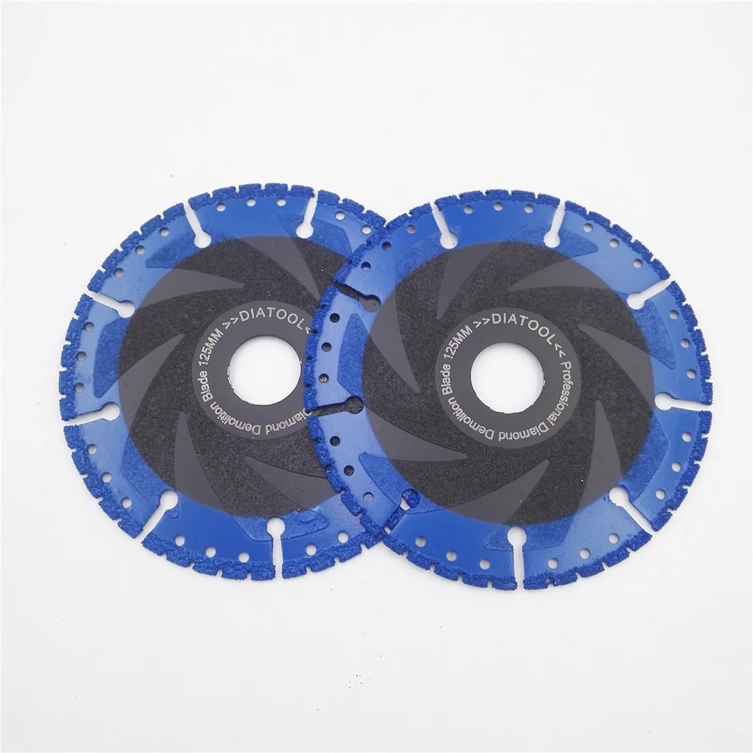 DIATOOL 2pcs 125mm Vacuum Brazed Diamond Blade For All Purpose 5" Demolition Blade For Stone Iron Steel