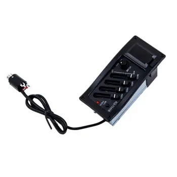

4-Band Equalizer Guitar Piezo Pickup Pre-Amp Acoustic Guitar Preamp Amplifier Tuner EQ-7545R Guitar Parts & Accessories