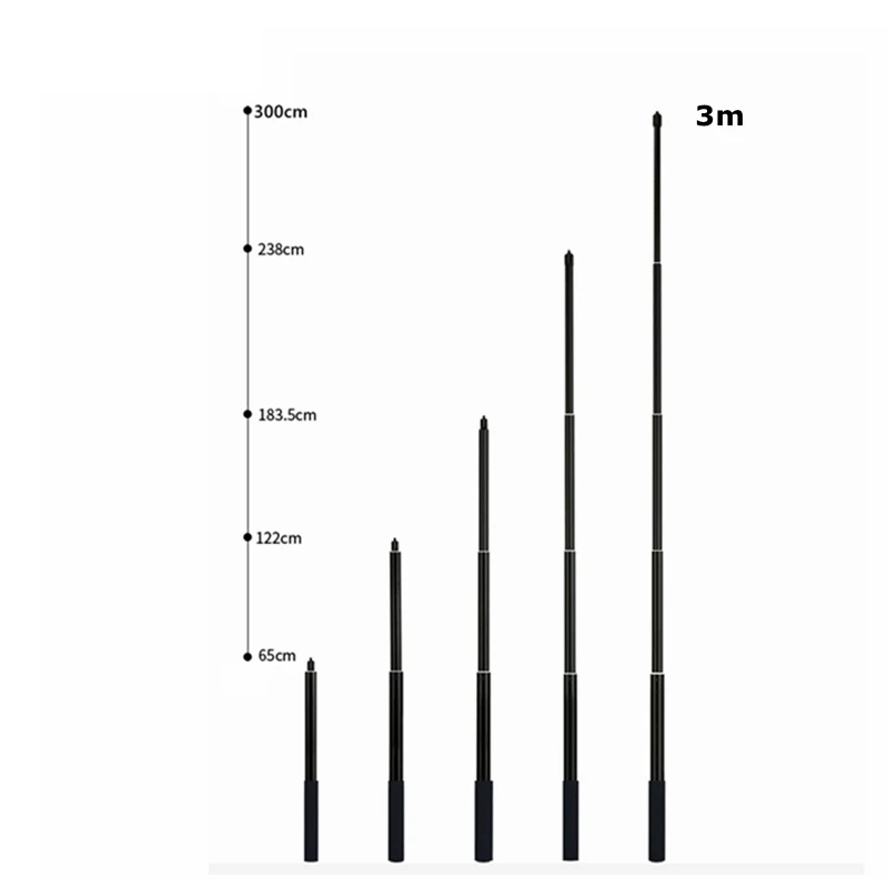 Новые 3 м Алюминий сплава Полюс супер длинные телескопическая палка для селфи для Insta360 One X, цельные, с надписью: "для экшн-камеры GoPro Hero 8 7 6 5 4 DJI Mavic Pro Аксессуары