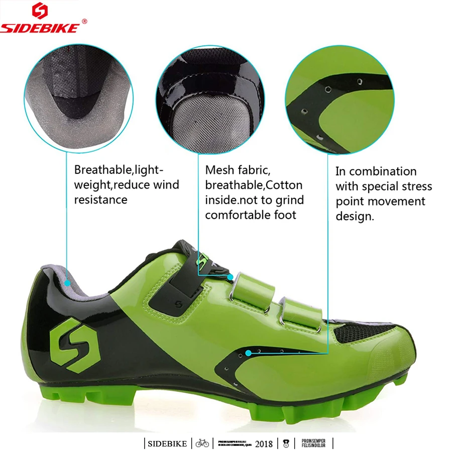 Горячая Распродажа, Sidebike MTB велосипедная обувь, обувь для горного велосипеда, Мужская дышащая велосипедная спортивная обувь, черные кроссовки