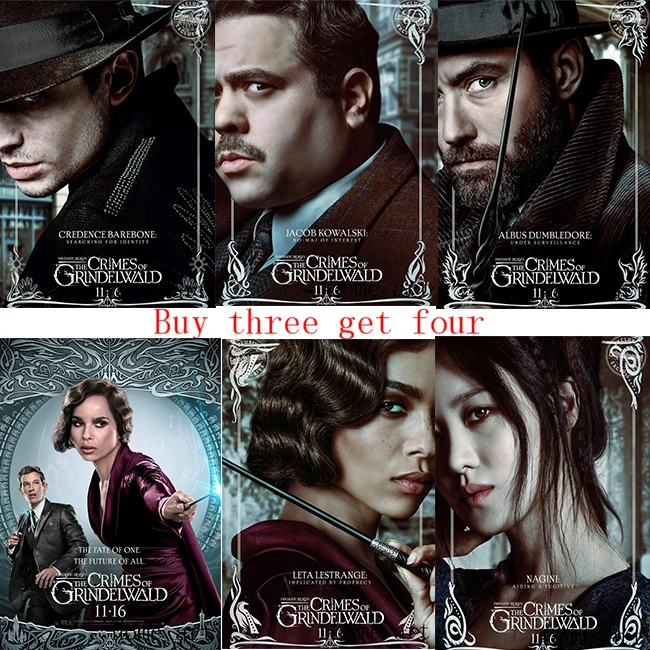 Новые Фантастические звери: постеры Grindelwald прозрачные наклейки на стену с белым