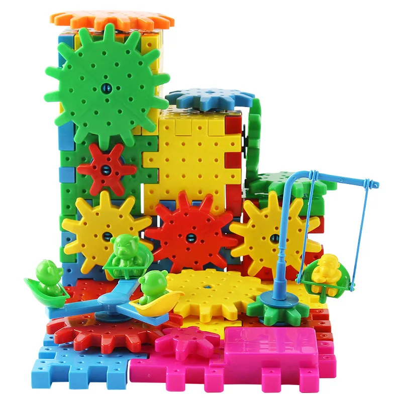 

DIY Children's Electrically Assembled Building Block/Plastic Gear Toy