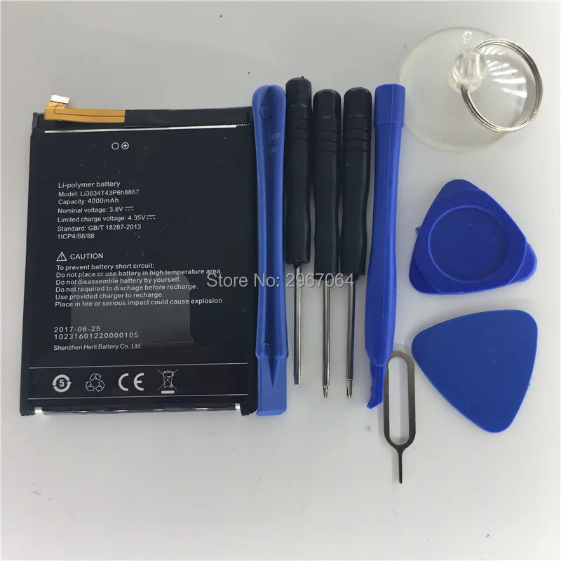 For UMI super Li3834T43P6h886 battery 4000mAh Mobile Accessories Original Long standby time + disassemble tool | Мобильные телефоны