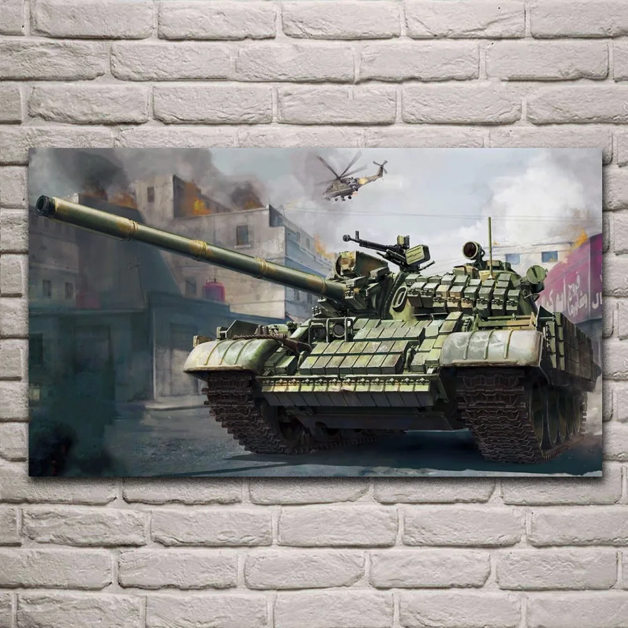 Mi 24 советский средний танк T 55AMB dyna c защиты декор в гостиную дома стены книги по искусству Декор деревянная рамка плакаты MD716