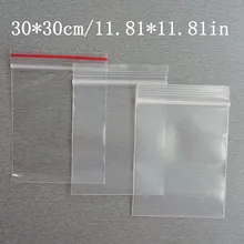 2 вида толщиной 30x30 см самозапечатывающийся молния Ziplock пластик посылка закрывающиеся клип цепи продуктовая упаковка сумки 500 шт