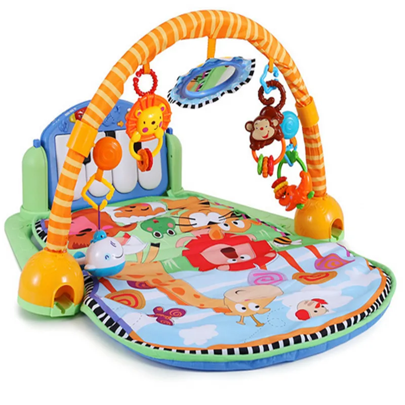 

94*62.5*46cm Baby fitness shelf multifunction play mats contain carpet mirror and hangings baby crawl tools