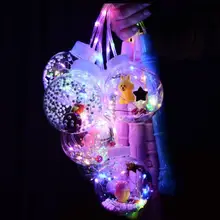 Горячая 10 шт./партия INS мультфильм прозрачная переносная Светодиодная лампа-излучающий фонарь