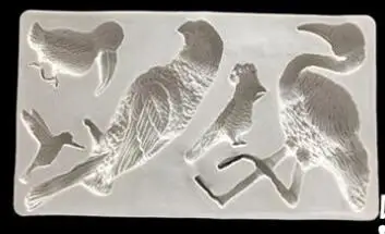 flamingo New Large Monstera Leaf Lemon Starfish Seahorse Fish Parrot Flamingo Pineapple Clay Mold Designer Concrete Molds - Цвет: flamingo