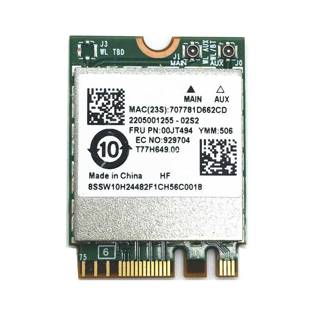 Беспроводная карта BCM94350 BCM94350ZAE AC NGFF 802.11ac 867M Bluetooth BT 4 1 Wi Fi для фотографий Φ 00JT494