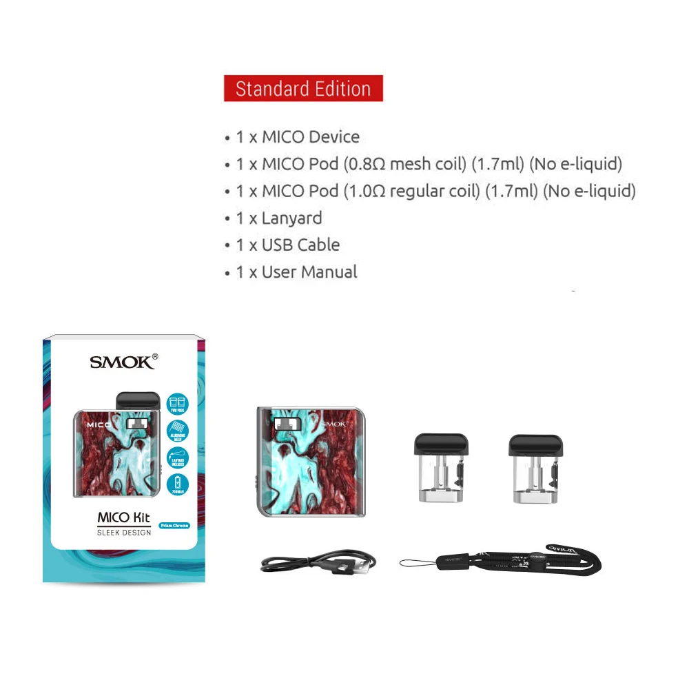Распродажа! Оригинальный набор электронной сигареты SMOK Mico батарея 700 мАч