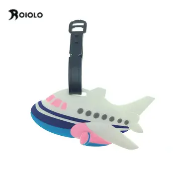 

Cute Plane Luggage Tag Cover Travel Accessories Suitcase Holder ID Address Baggage Boarding Tag Organizer Travelling Label