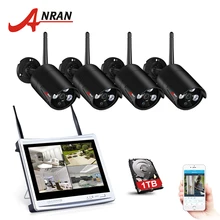 ANRAN 4CH CCTV System Wireless 960P 12 Inch NVR Security Camera System 4PCS 1.3MP IR Outdoor P2P Wifi IP Camera Surveillance Kit