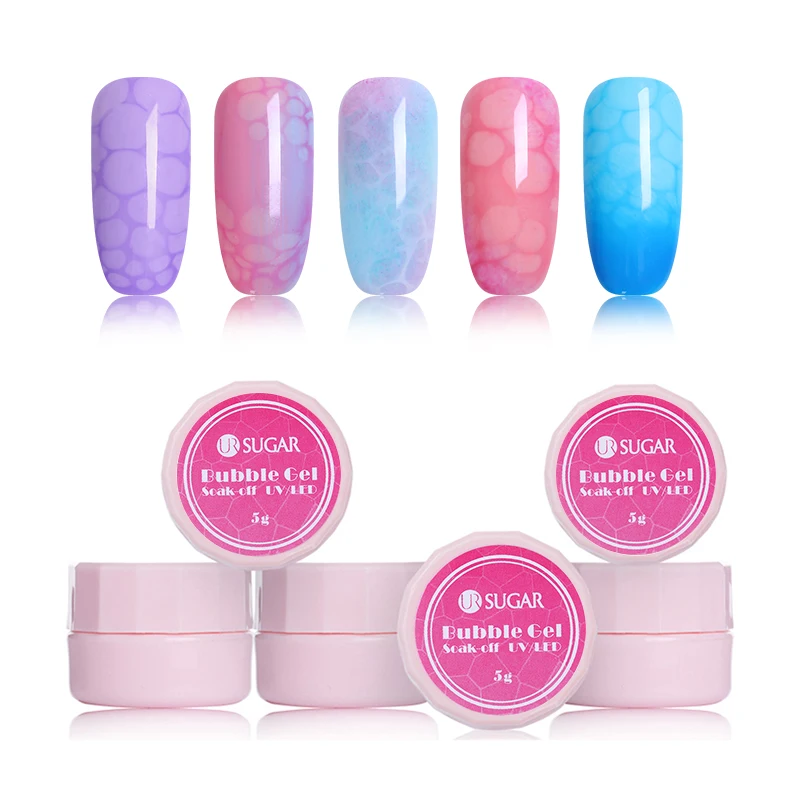 

UR SUGAR 5g Transparent Bubble Gel Diluted Glue for Nail Tips Decoration Design Soak Off UV LED Painting Gel Manicure Nail Art