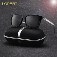 LOPERT Polarized AluminumTR90 Sunglasses Men Brand Designer Driving Glasses Fashion Women Vintage Sun Glasses For Men UV400
