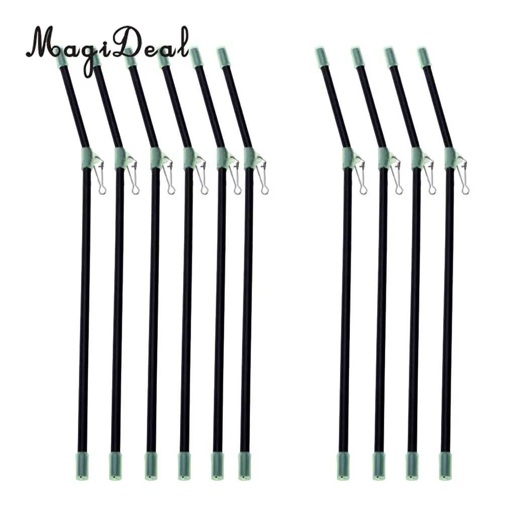 10pcs Luminous Anti  Booms with Strong Snap, Fishing Rig Bent Booms 22cm