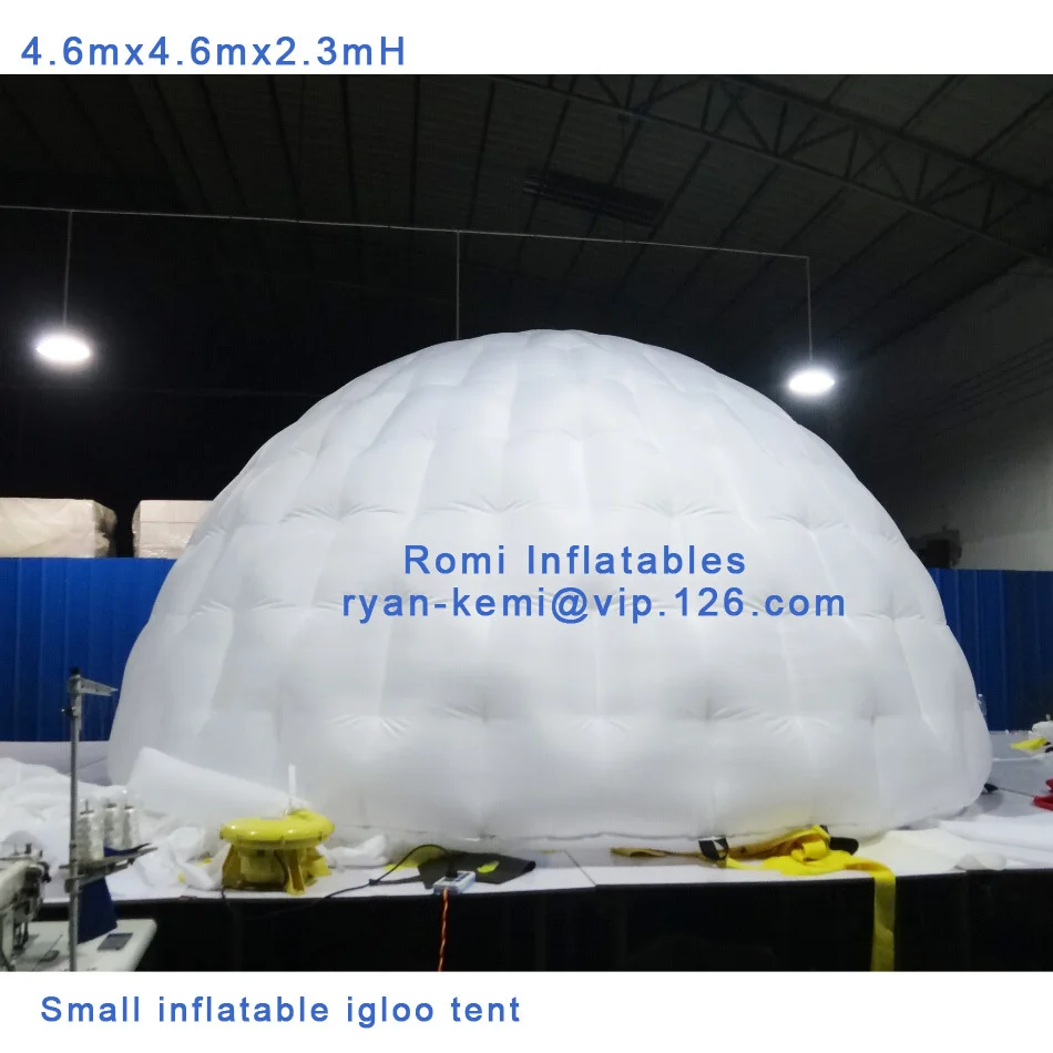 Free shipping 4.6m dia 2.3mH small inflatable igloo tent inflatable party tent inflatable room small inflatable dome tent 3