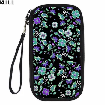 

Customized Image Women Card Holder floral shivering Print Passport Cover Men Credit Business Card Organizer Durable Pouch Bag