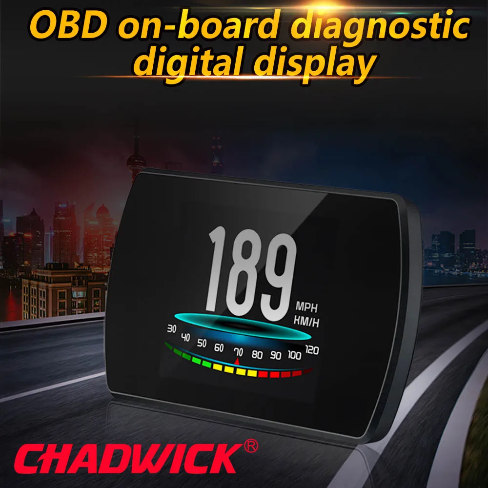 

OBD Hud Head Up Display Digital Car Speed Projector On-Board Computer OBD2 Speedometer Windshield Projetor CHADWICK P12 5.8 TFT