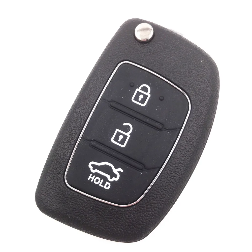 

3 Button Folding Remote Key Fob Case Uncut Blade for Hyundai Santa Fe ix45 Car Styling Accessories